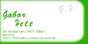 gabor helt business card