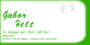 gabor helt business card